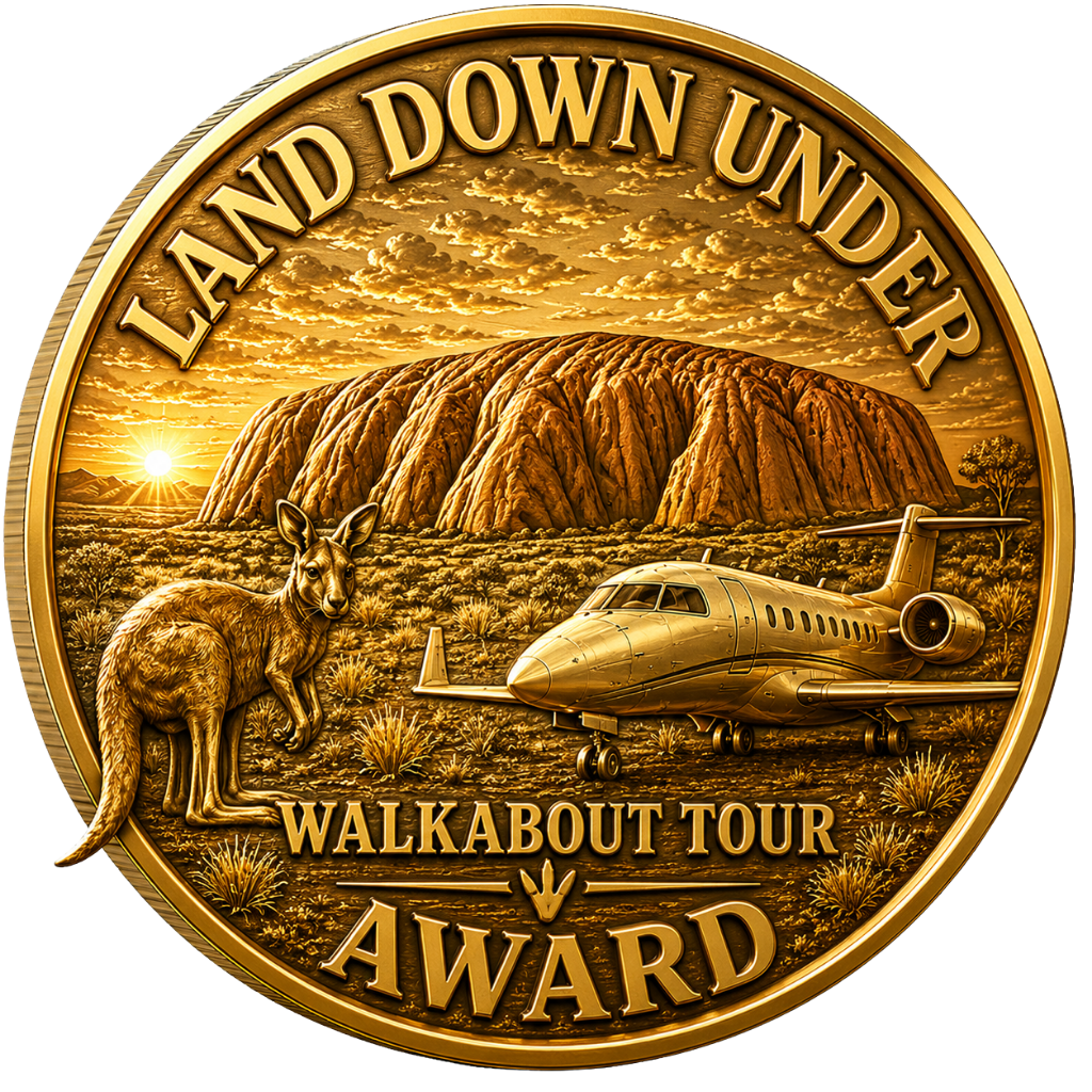 Congratulations on completing the Land Down Under - Walkabout Tour
